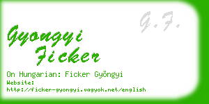 gyongyi ficker business card