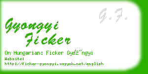gyongyi ficker business card